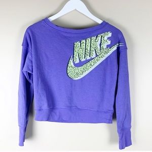 Nike Purple Crop Sweatshirt